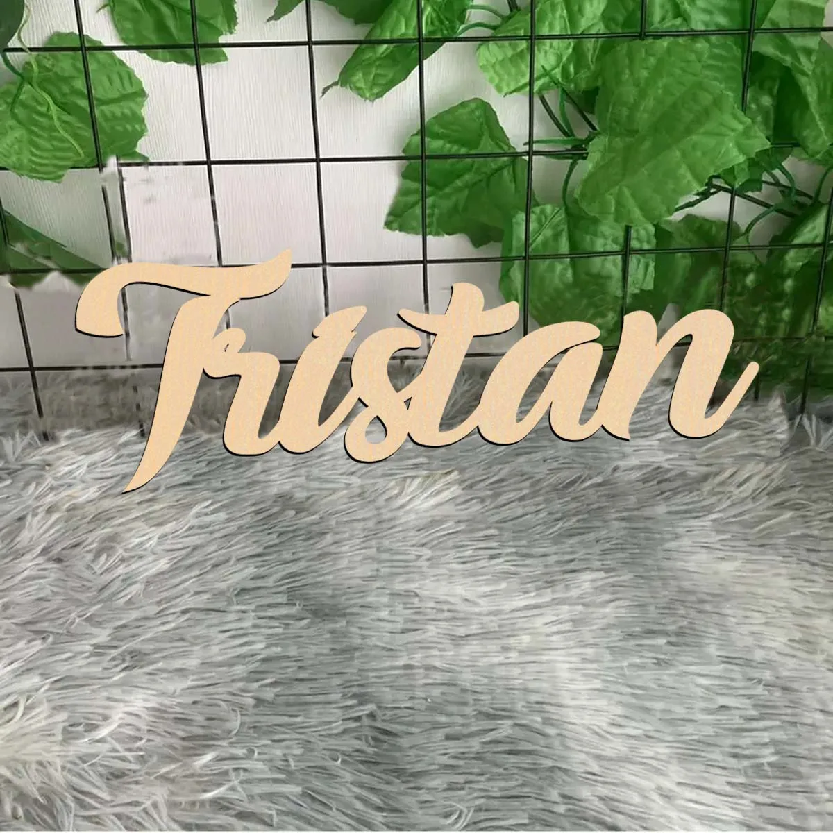 1pc Colorful  Fristan example Personalized Text Wood Material Wooden Plaque Wooden SignClassic Style Sign