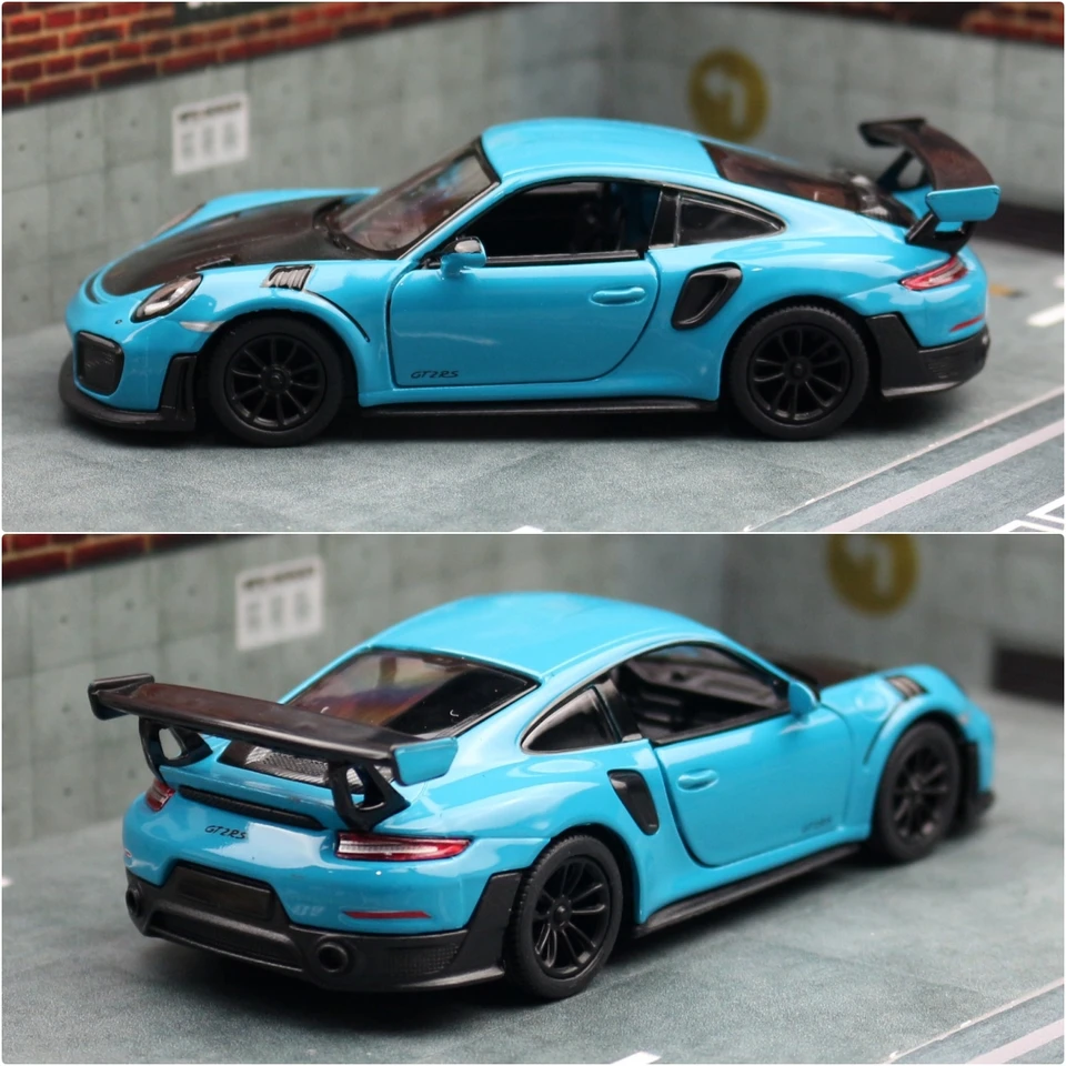 KiNSMART Toy Car Model 1/36 Porsche 911 GT2 RS Super Racing Alloy