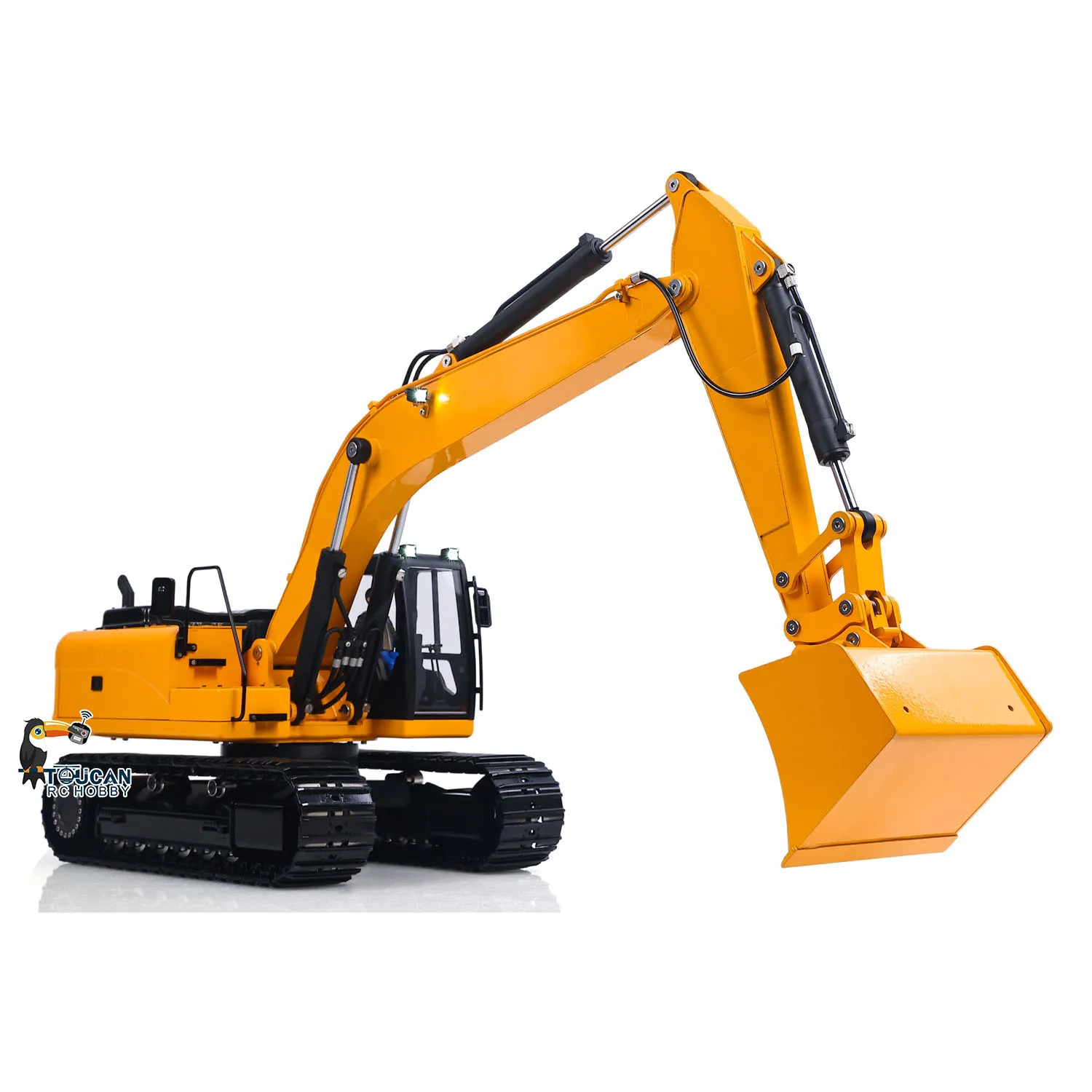 

Новый металлический экскаватор RTR 323GX 1/12 с гидравлическим дистанционным управлением, 3-ходовой клапан, модель радиоуправляемого экскаватора, быстросъемное соединение, радиоуправление Flysky ST8, аккумулятор