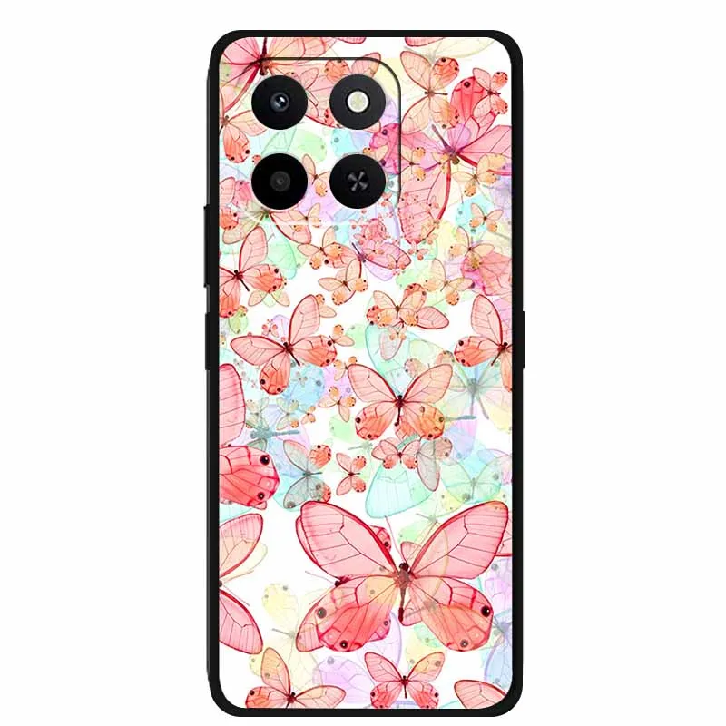 حافظة لهاتف Honor X7D فاخرة ذات ملمس ملون من السيليكون الناعم غطاء أسود من مادة البولي يوريثان الحراري لهاتف Honor X7D غطاء خلفي مقاوم للصدمات