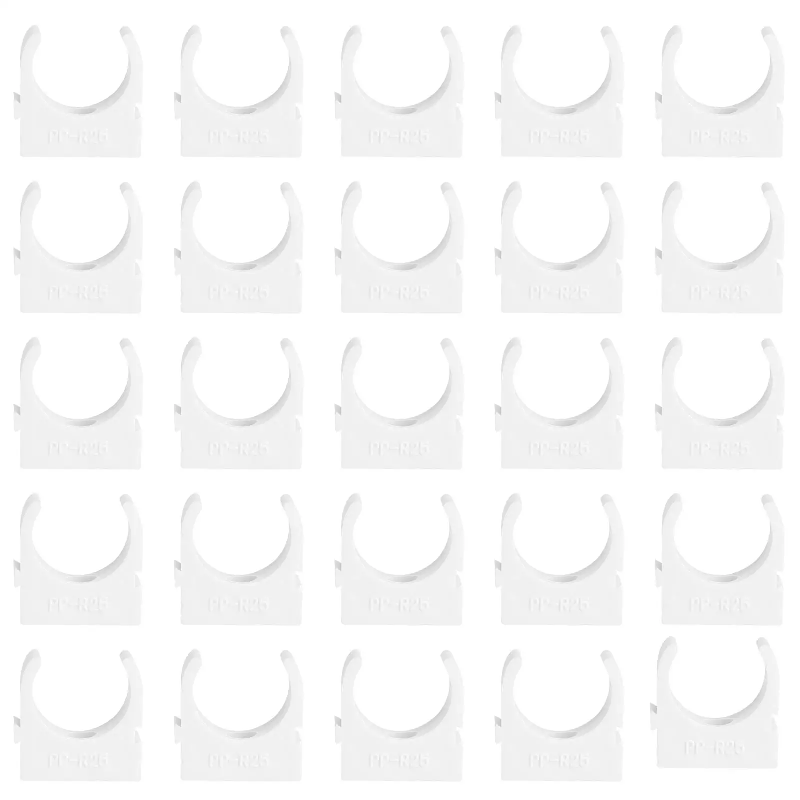 

50 Pcs U Shape Clips Plastic Clamps Pipe Clips Hose Holders Pvc Bracket Support Wire Organizer For Fittings Wall Mounting