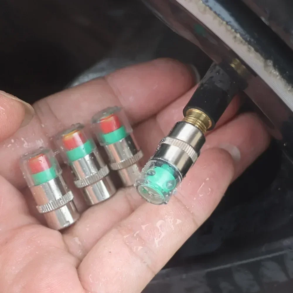 Car Tire Pressure Indicator Tire Pressure Gauge Indicator Alert Monitoring Valve Cap Sensor External Valve Detection Monito