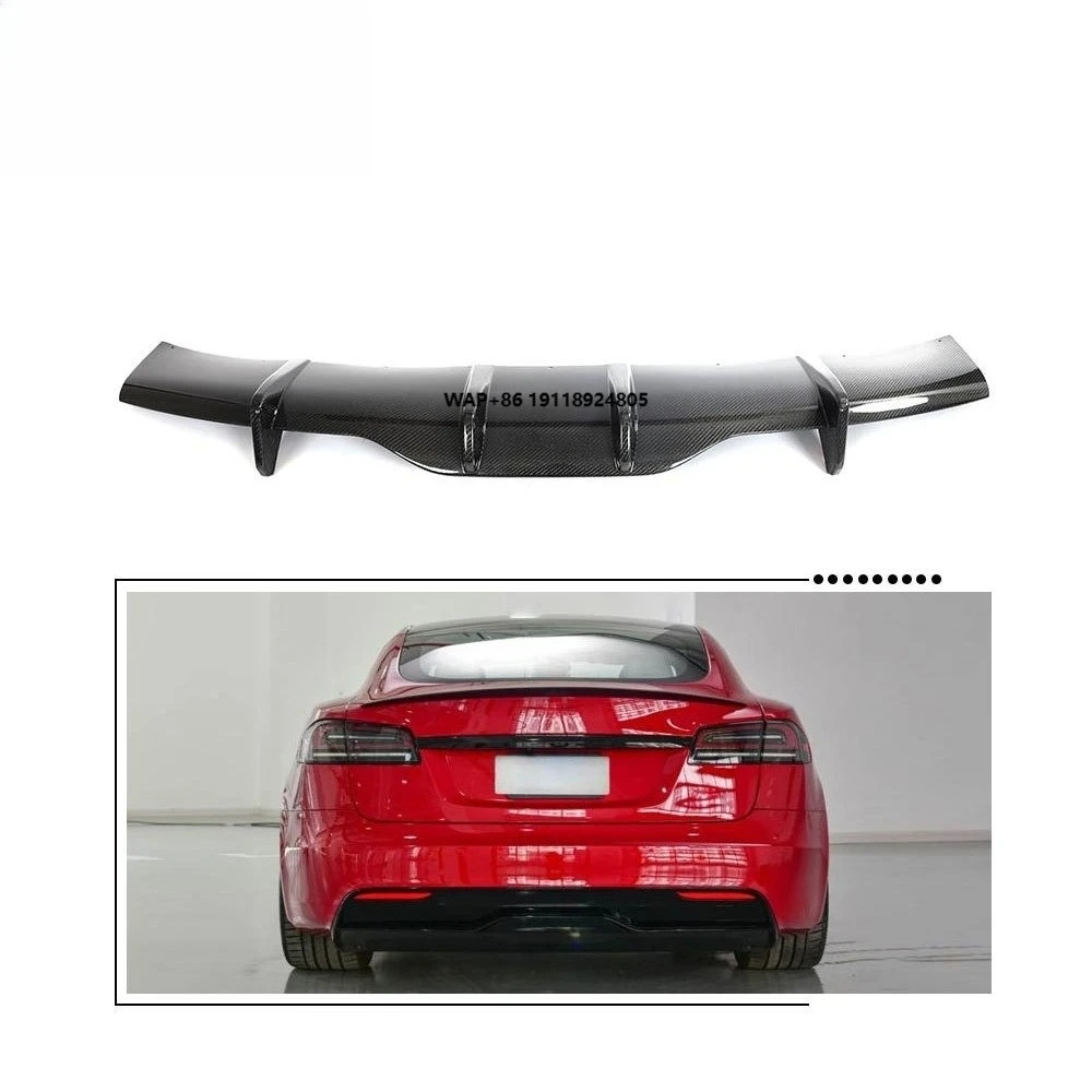 

Carbon Fiber Rear Diffuser Lip for Model S Plaid 2021-2023 JC Style