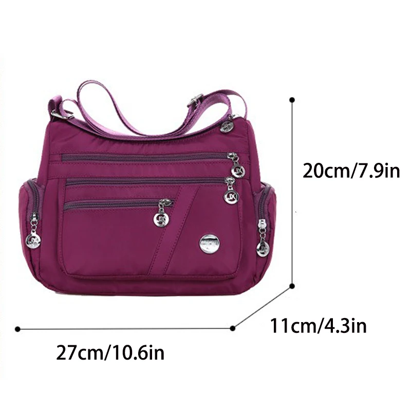 Multi-layer Single Shoulder Crossbody Middle-aged Mother Bag Lightweight Single Shoulder Leisure Large Capacity Cloth Bag