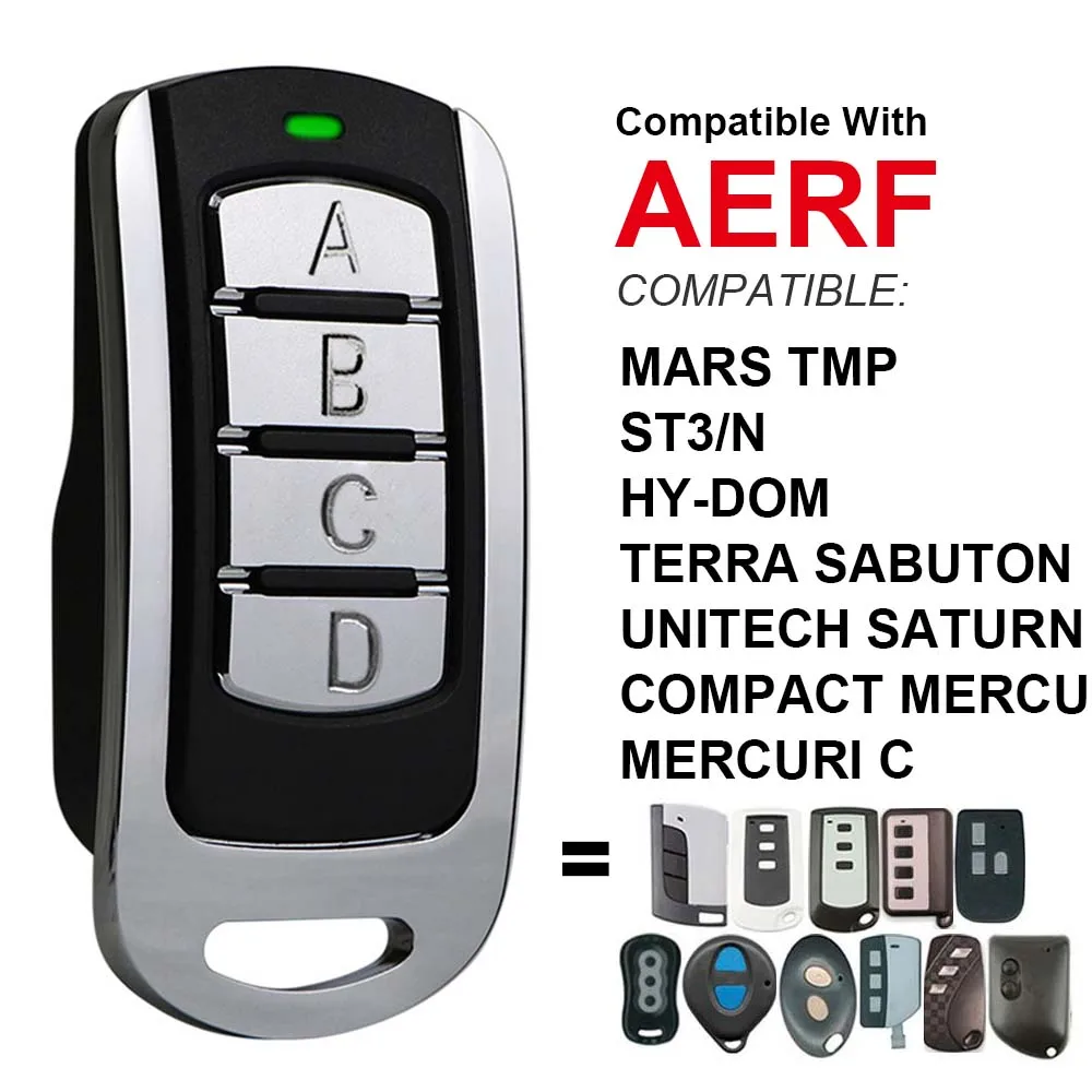 

Пульт дистанционного управления для AERF TMP MARS UNITECH COMPACT MERCURIB HY-DOM пульт дистанционного управления с автоматическим сканированием 433 МГц управление открыванием Гаражных Дверей