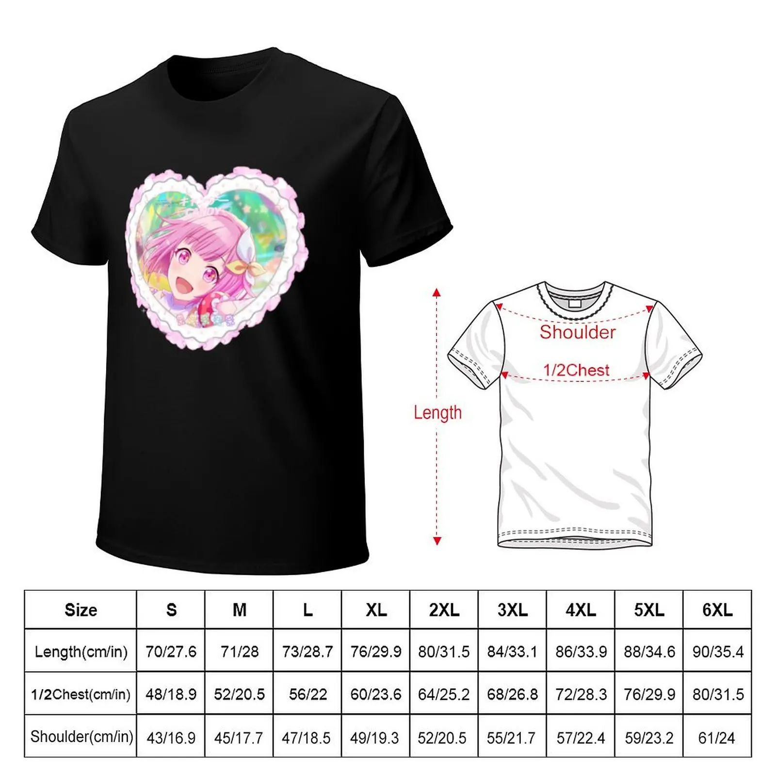 Emu Otori Heart Edit!<3 T-Shirt Work Wear Short Sleeve T-Shirt