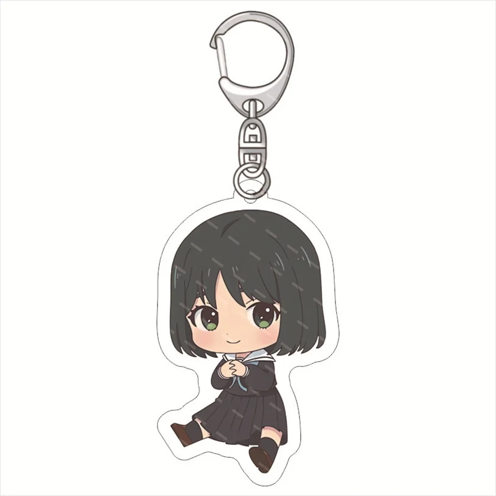 Anime KeyChain Women A Galaxy Next Door Key Chain for Men Otonari Ni Ginga KeyRing Acrylic Car Keyring Party Pendant firend Gift