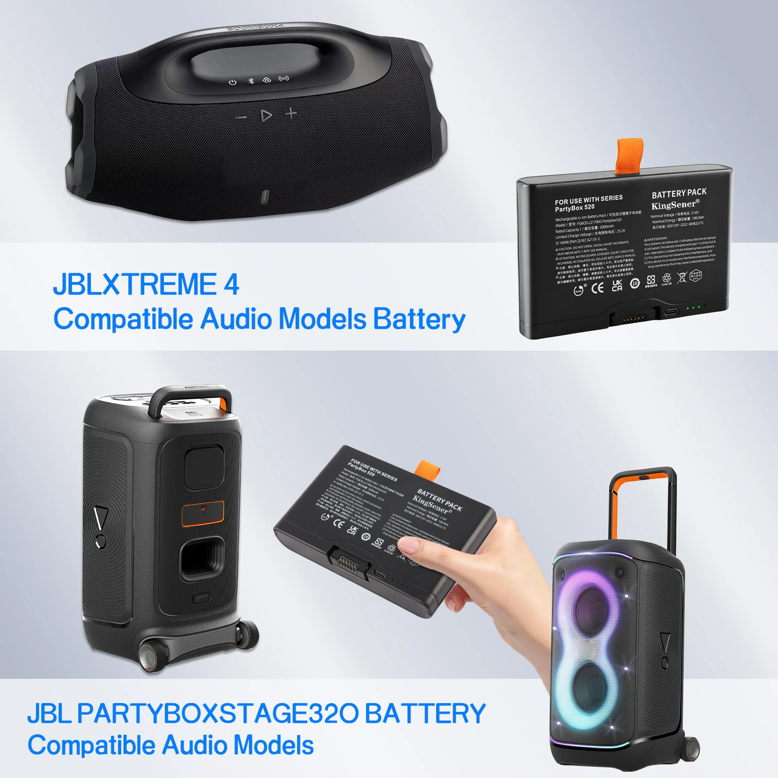 21,6 V 5000 mAh FG6CELL21700G Ersatzakku für JBL 600 Partybox520 Partybox720 Boombox4 Bluetooth-Lautsprecher – Detail 4