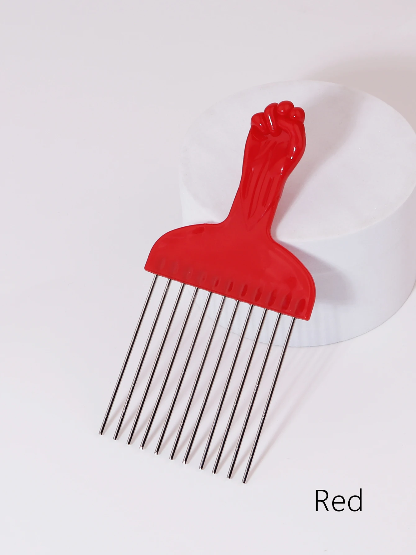 1pc stainless steel hair black perm comb design steel needle comb professional men's hair comb tool Special for real hair wigs view 5