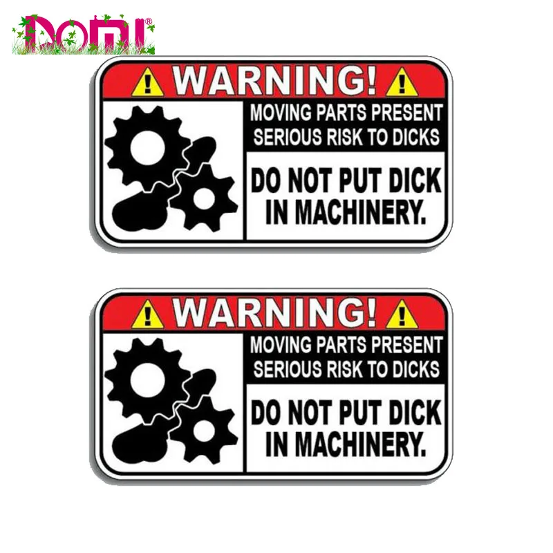 Warning Car Sticker Do Not Put Dick In Machinery Decal Accessories PVC KK Vinyl Cover Scratches Waterproof PVC