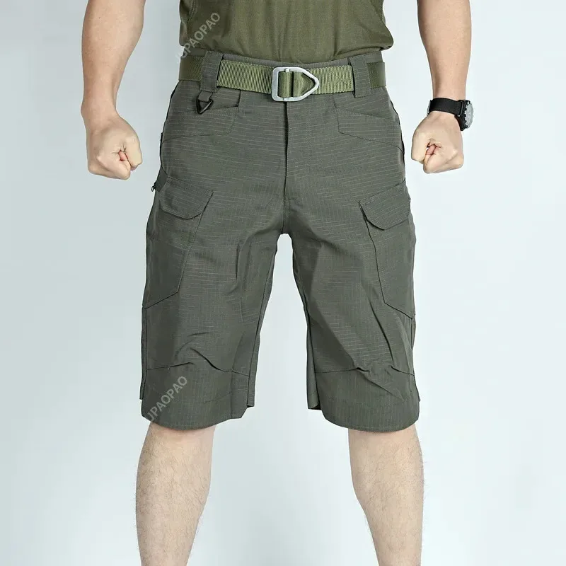 الرجال الحضرية العسكرية التكتيكية في الهواء الطلق مقاوم للماء ارتداء مقاومة البضائع السراويل سريعة الجافة متعددة جيب حجم كبير سراويل للتسلق kn.7 #2