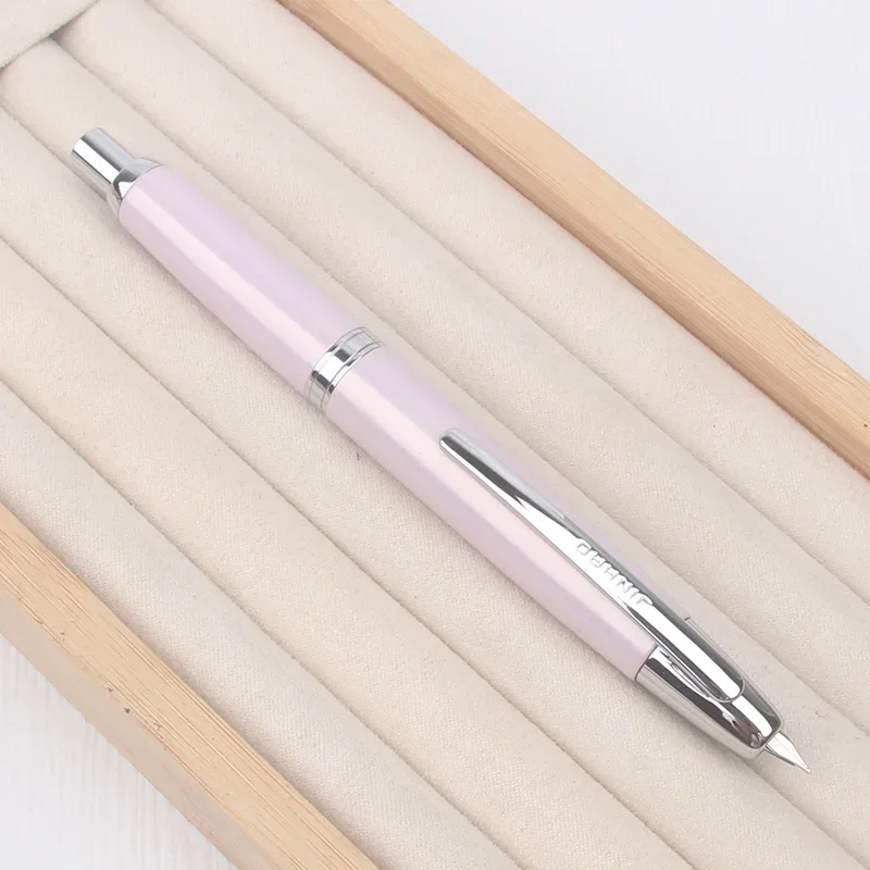 

JINHAO 10, перьевая ручка, выдвижная EF F, металлическая, розовая, розовая, золотистая, серебряная, чернильная ручка для письма с конвертером, школьные и офисные принадлежности