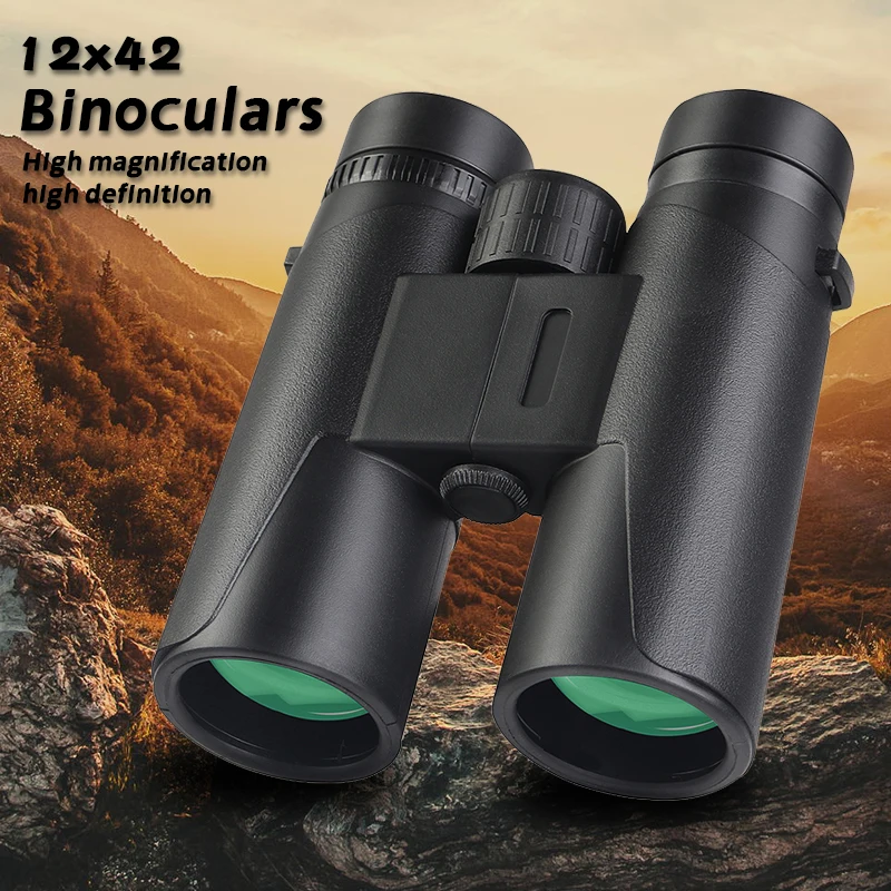 

Binoculars 12X42 Long Range HD High Power Telescope Optical Glass Lens Low Light Night Vision for Hunting Sports Scope telescope