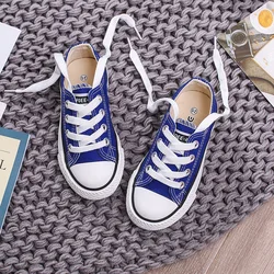 School Children Canvas Shoes Boys Girls Fashion Candy Color Sneakers Women's Short Quality Fabric Outside Travel Spring Autumn