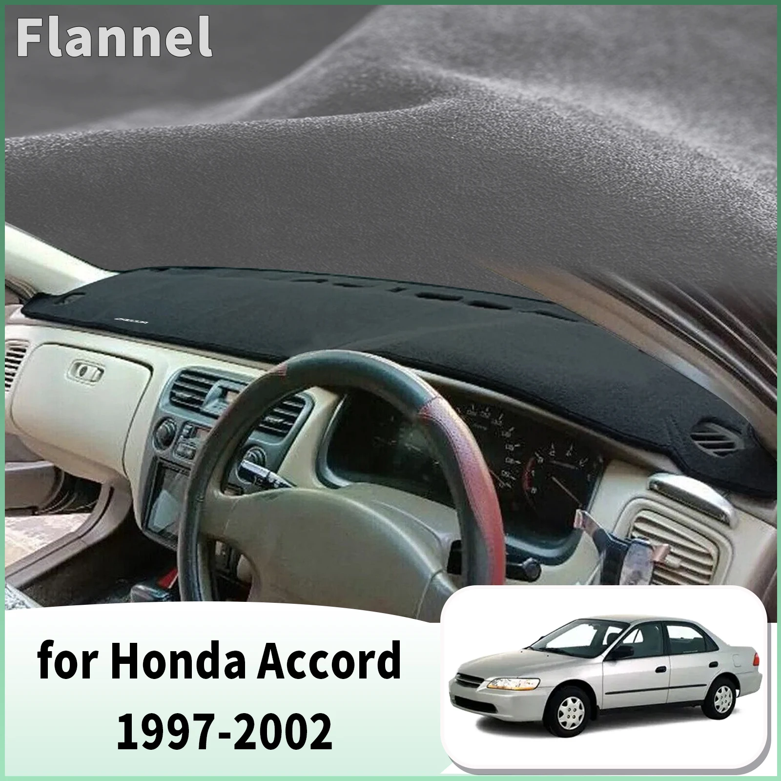 ホンダ・アコード6（1997年～2001年、2002年式）用-ダッシュマット、ダッシュボードカバー、汎用タイプ、反射防止、断熱、日焼け防止