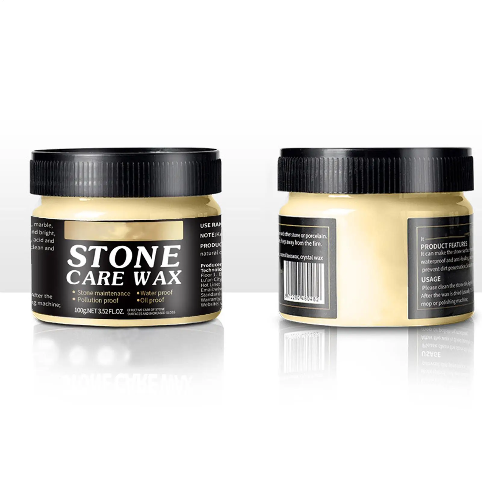 Stone Polishing Wax Stone Care Wax Ceramic Paste Stone Floor Stone stain remover 80g Tile Wax Restore brightness Granite Marble