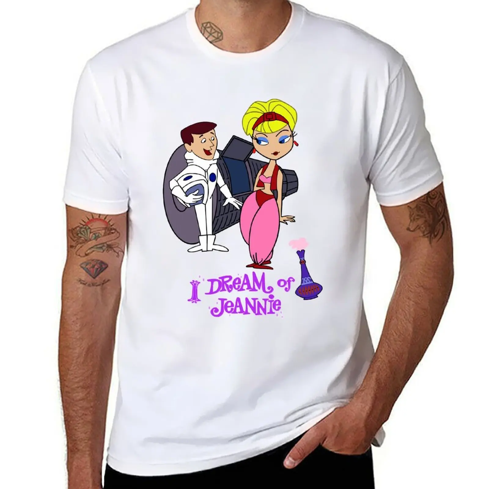

I Dream Of Jeannie Gifts For Fans T-Shirt Basic Crew Neck Short Sleeve Top