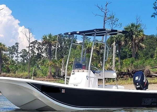 Dolphin-Upgraded Pro Economic Boat T Top with Grab Handles, Aluminum Frame