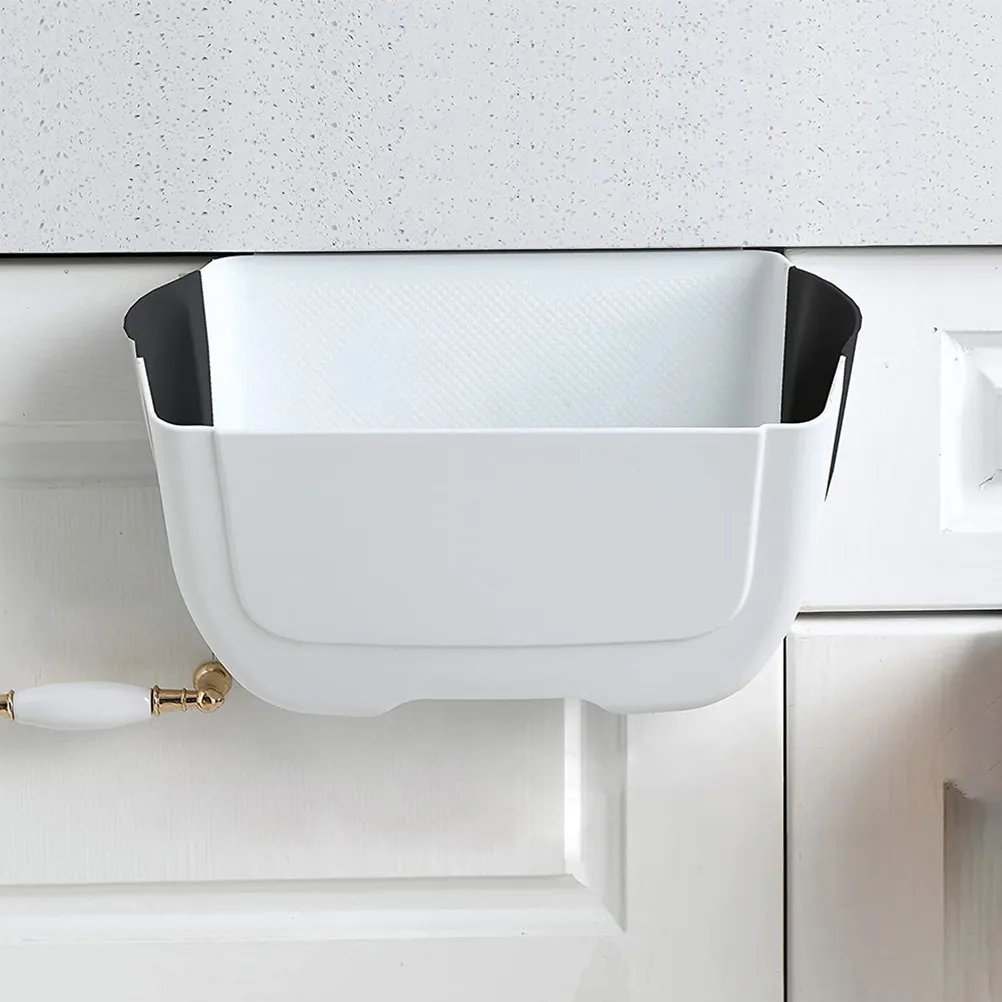 

Cabinet Door Hanging Trash Bin Foldable Kitchen Garbage Can U Shape Slot Design Space Saving Easy Install Small Waste Basket
