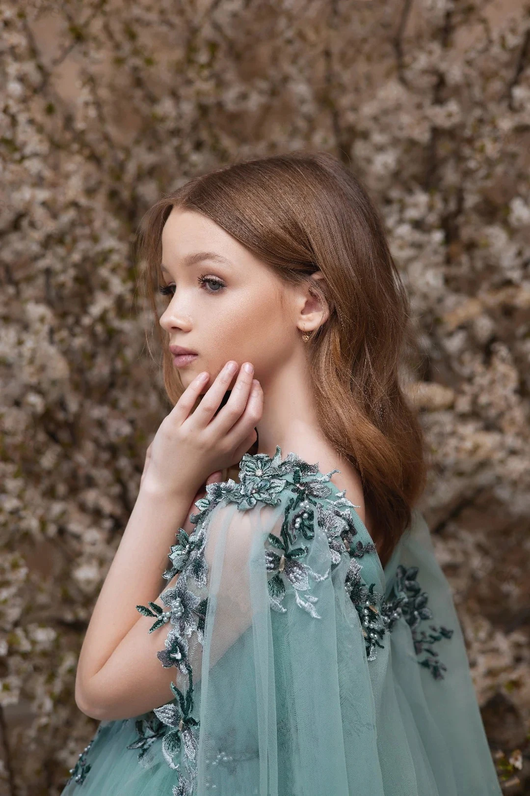 Abiti da ragazza di fiori con applicazioni verdi per Tulle di pizzo da sposa una linea lunghezza del pavimento abiti da ballo per feste di compleanno di spettacolo di principessa per bambini