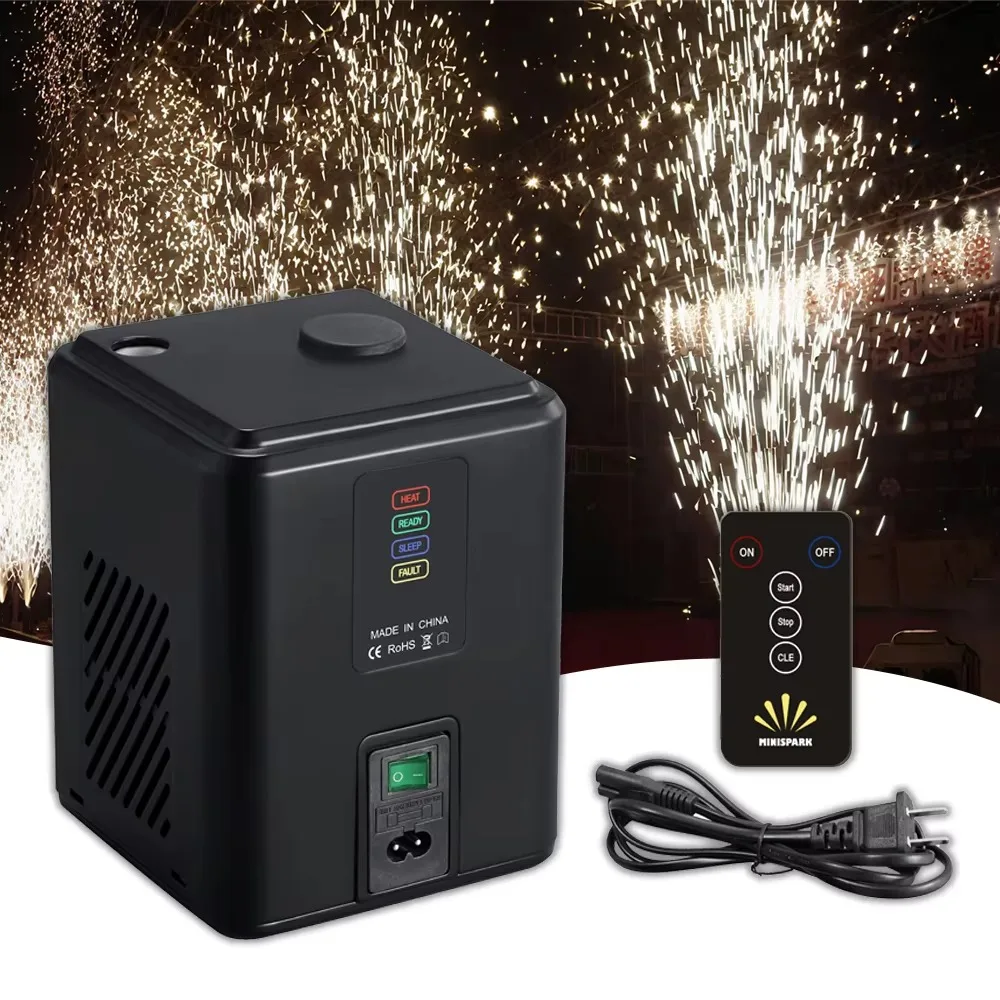350W Mini Cold Spark Machine Stage Effects Wireless Remote DJ Equipment Party Fountain Spark Machine Disco Wedding