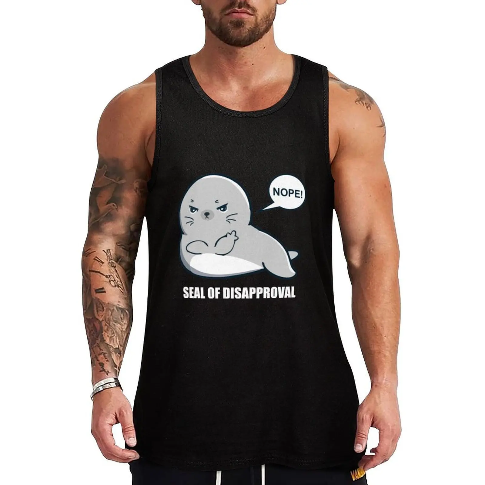 

Seal Of Disapproval Tank Top Men's sleeveless Gym t-shirt man bodybuilding