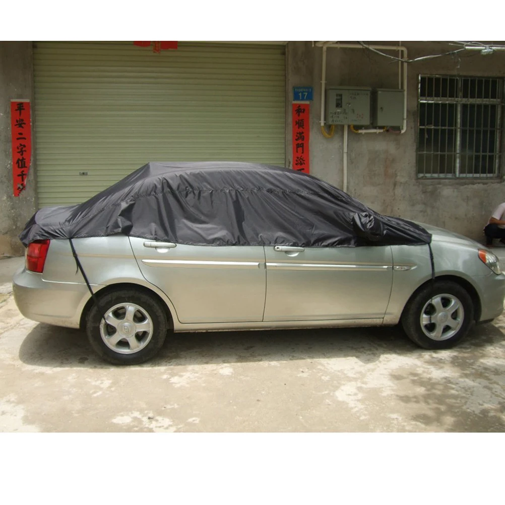 

Car Sunshade Rain Cover for Windshield Snow Protection Black Dome Tent Waterproof Car Shield Half Cover Protector