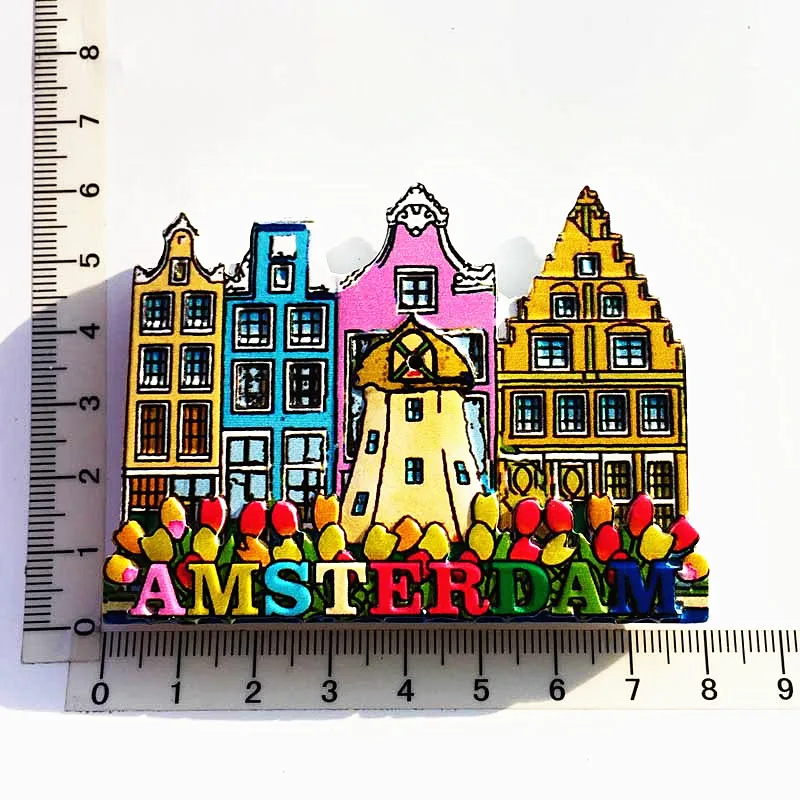 Koelkastmagneet Souvenir Geschenken Voor Vriend Familie Kleurrijk Geschilderd Artefact Magnetische Koelkast Stickers Nederland Holland