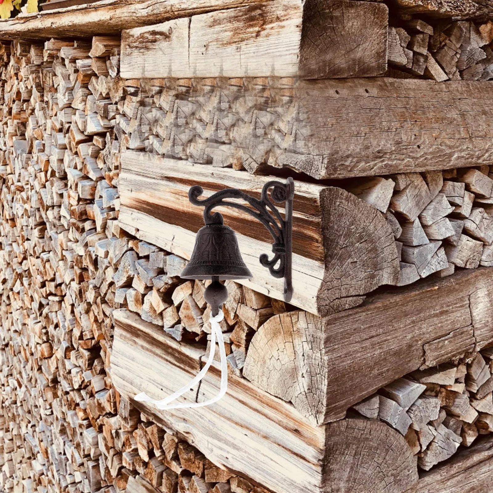 ريفي خمر الحديد جرس الباب الجدار شنقا جرس الزخرفية جرس قلادة لحديقة ساحة في الهواء الطلق أجراس الحديد الزهر