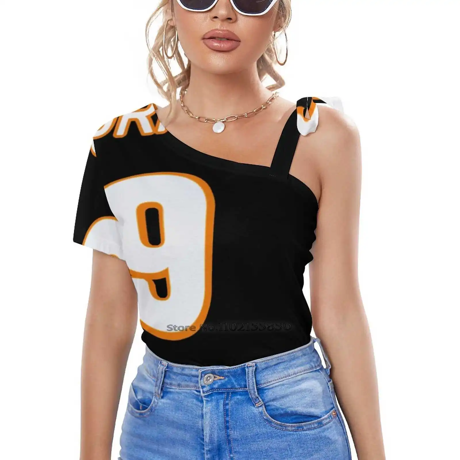 Burrow Jersey Women V Neck T-Shirt Casual Sexy T Shirts Hollow Out Zipper Pullover Top Joe Burrow Burrow Bengals Cincinnati