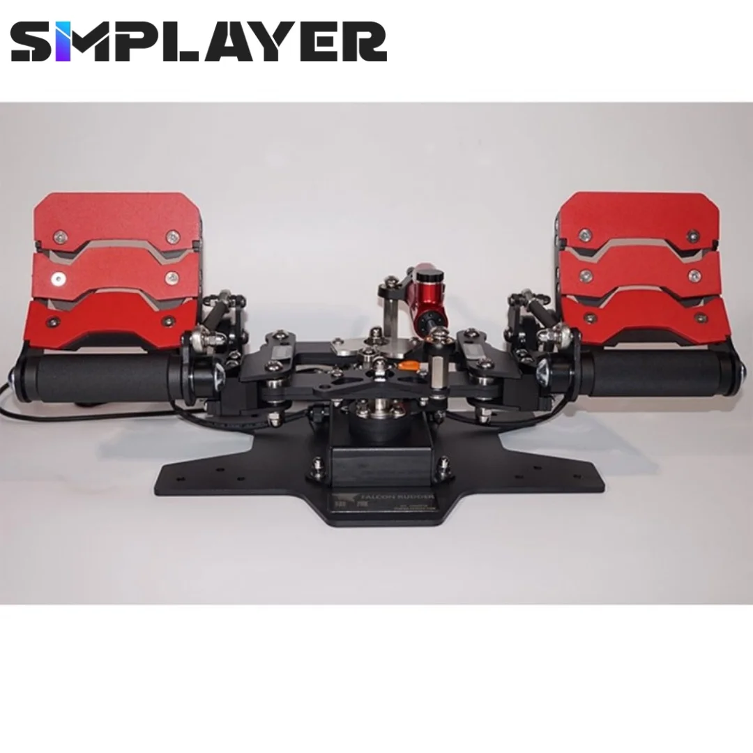 

Simplayer FALCON Metal Flight Game Simulator Rudder Pedal High Precision Sensor with Black Adjustable Damper