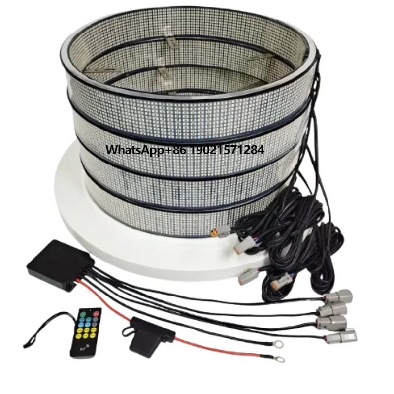 Kingshowstar brightest 20 row white 10 row double side ambient light Lamp kit Wheel light for truck off-road Car