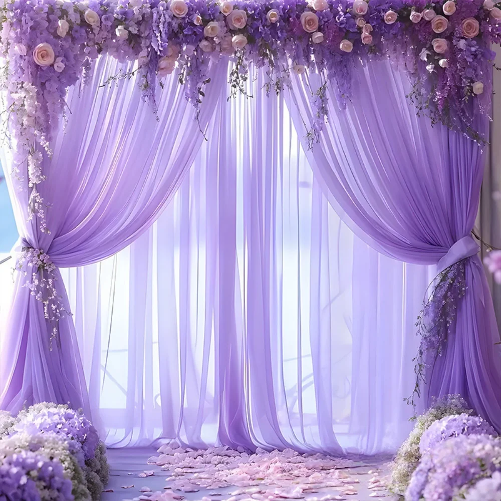 3-10M Hochzeitsbogen-Drapierung Stoffhintergrund für Hochzeitsempfang Tüll-Hintergrund Geburtstagsfeier Duschdekoration Deckendekoration – Detail 8