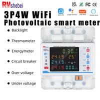 RMshebei Tuya WiFi 3P 100A 3 Phase Smart Meter Timer Breaker with Auto-Reclosing Voltage Leakage Protection for Smart Life 380v