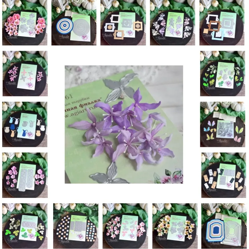 Lavender Branches Art Swallows Clear Stamp and Metal Cutting Dies Seal for DIY Die Scrap Booking Photo Album Card Making 2026