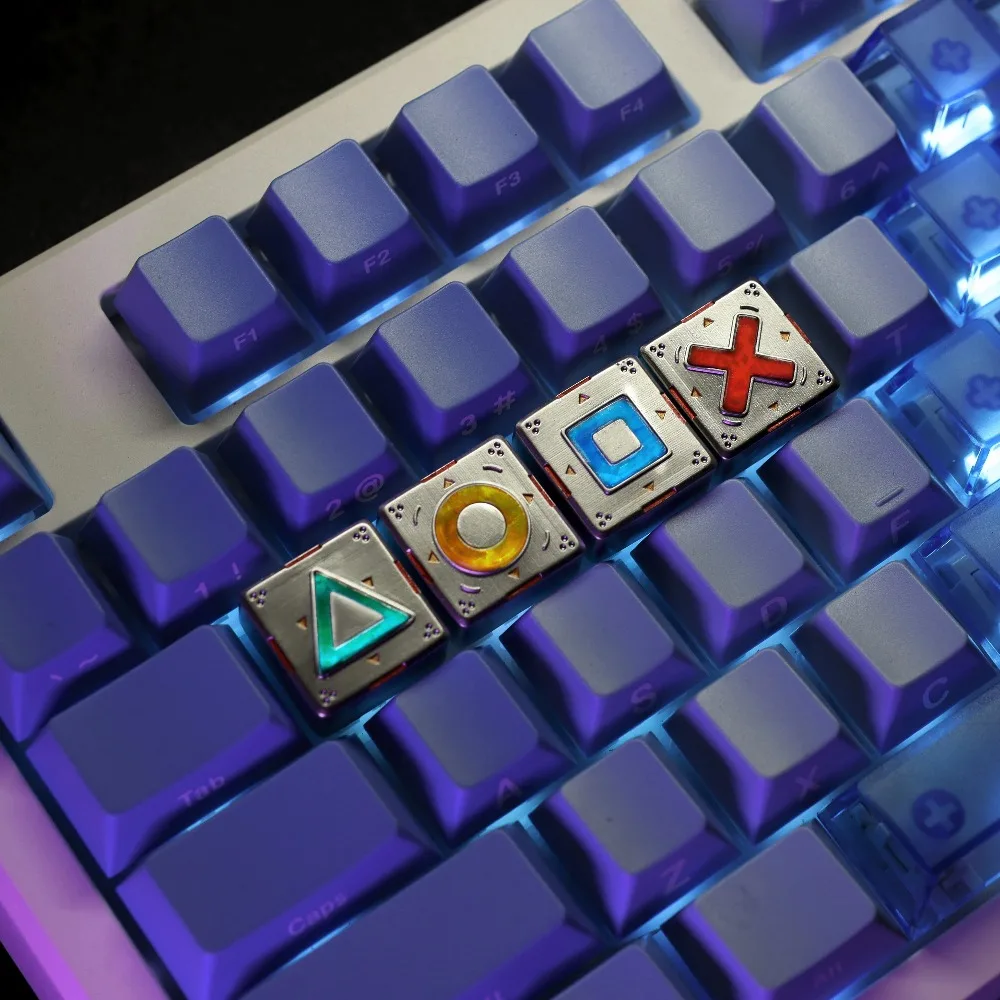Cyberpunk Geometry Artisan Keycap Custom Gaming Resin Keyboard Cap 1U Original Point KeyCap for Mechanical Keyboard Accessories