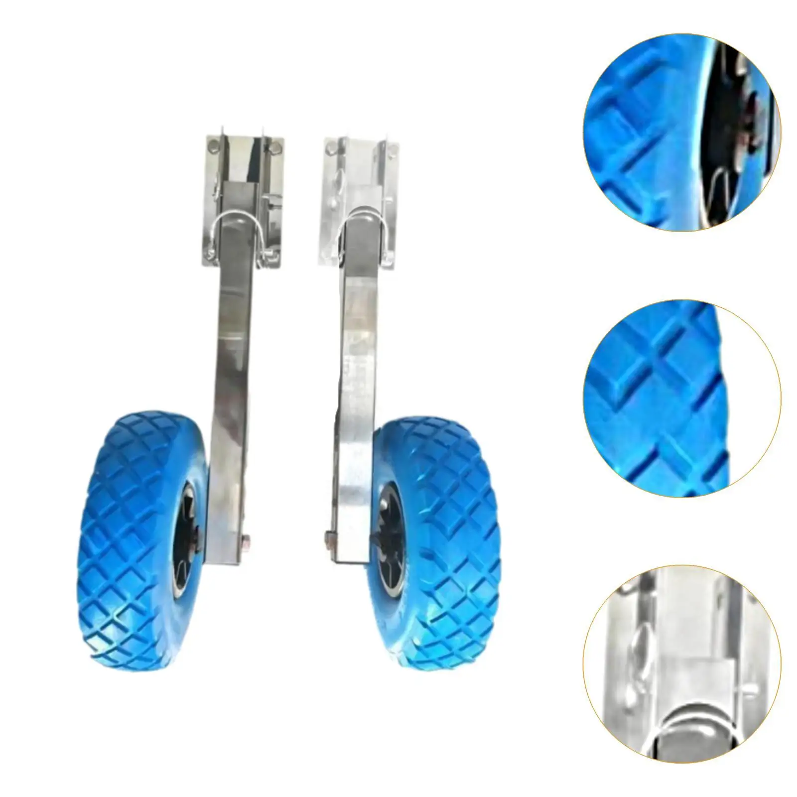 

Inflatable Dinghy Transom Launch Wheels Heavy Duty Trolley Bracket for Fishing Kayaks Sailboats and Recreational Boats