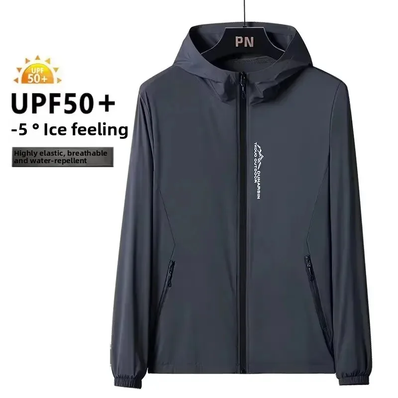 Roupas de proteção solar de verão masculinas de seda gelo de secagem rápida jaqueta de pesca respirável proteção uv ciclismo outerwear camisa anti-uv