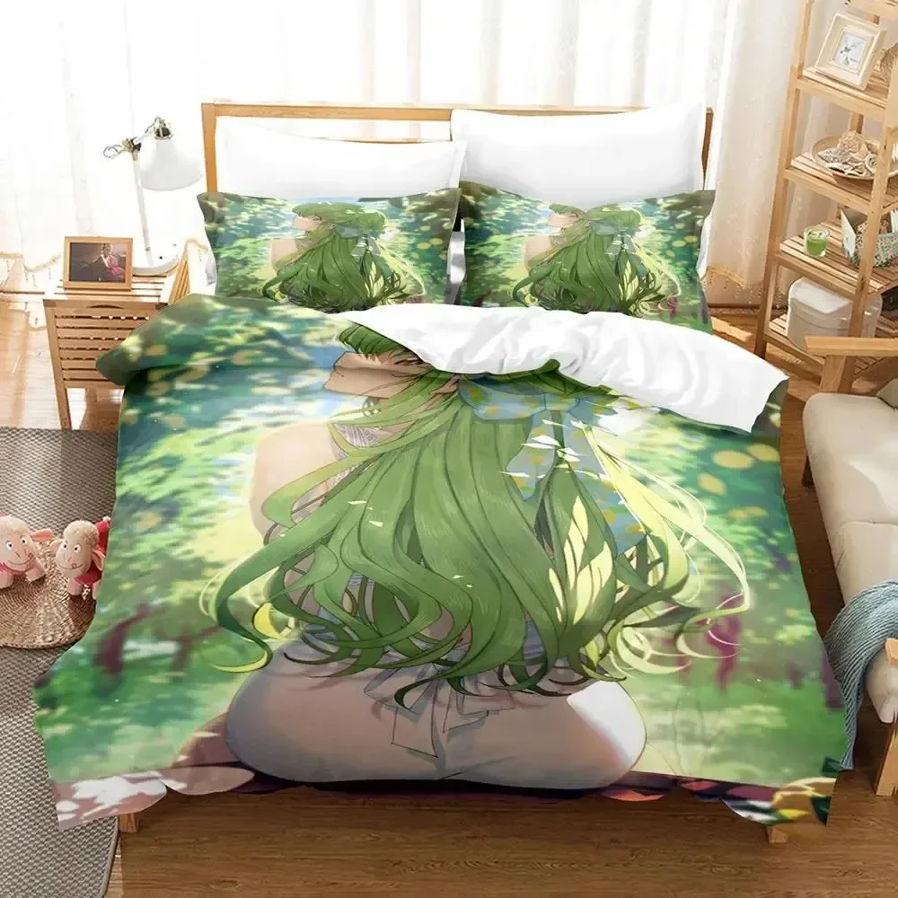 

Anime GEASS C.C. CODE Bedding Set Duvet Cover Bed Set Quilt Cover Pillowcase Comforter king Queen Size Boys Adult Bedding Set