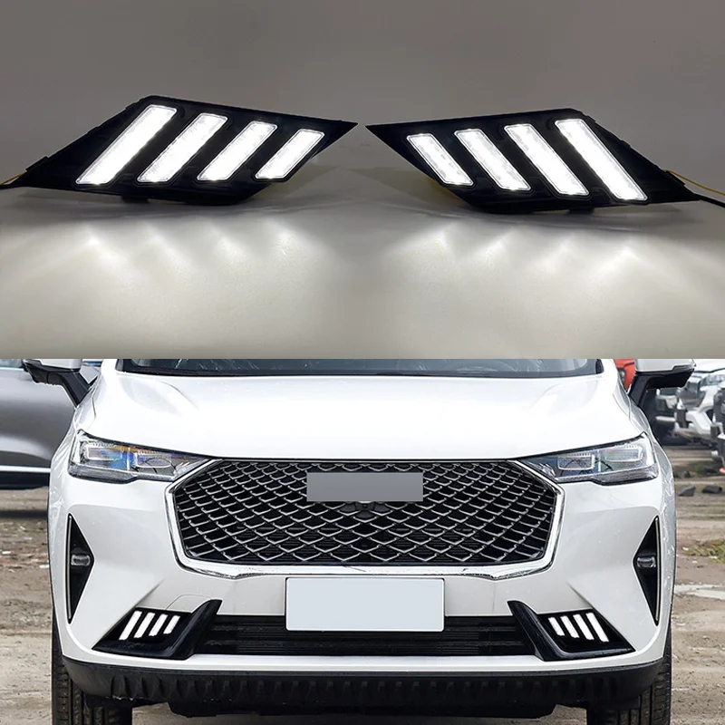 For Great Wall Haval H6 3rd Generation 2021-2024 LED Foglight DRL Front bumper foglight foglamp Assembly Daytime running light