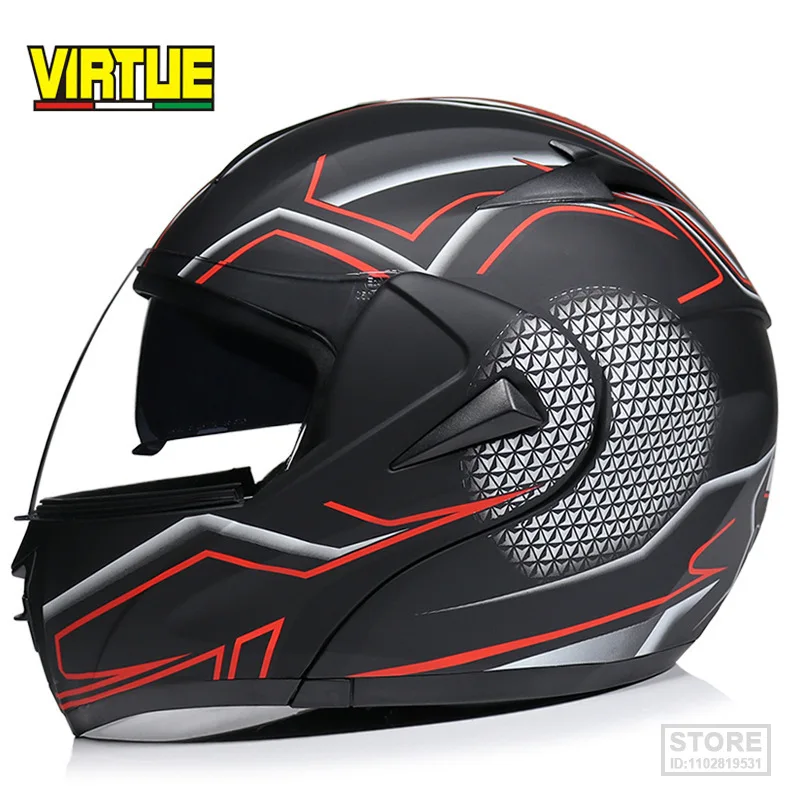 

DOT Flip Up Motorcycle Helmet Tourbike Modular Dual Visor System Full Face