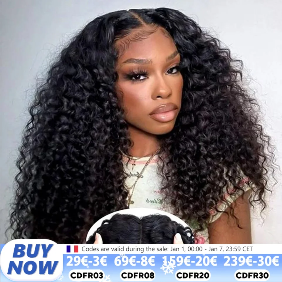 200 Density Brazilian 5x5 Glueless Closure Loose Deep Wave Ready To Wear Human Hair Wig Preplucked Curly Pre Cut HD Lace Wigs