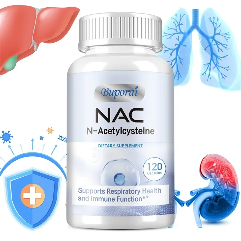 

NAC - N-Acetylcysteine - Supports Liver Detox Immune, Cellular & Respiratory Health - 120 Capsules
