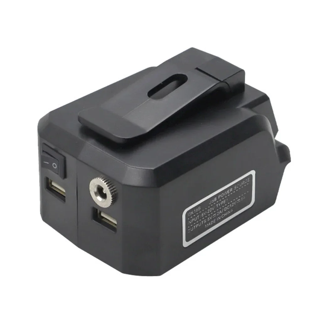1pc MK18B Battery Adapter Replacement For 18V Li-Ion USB Charger 12V DC Output Connector Power Tools Accessories