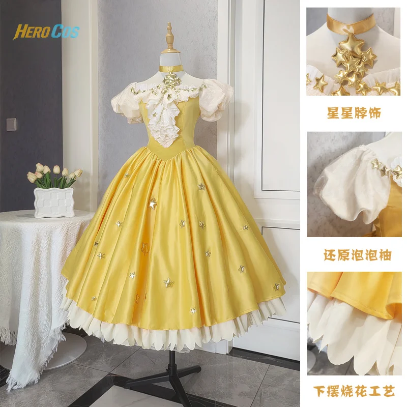 

Card Captor Sakura Kinomoto Косплей Костюм Звездное Платье Милое Униформа Платье Хэллоуин Вечеринка Ролевая Игра Одежда HERO Cos