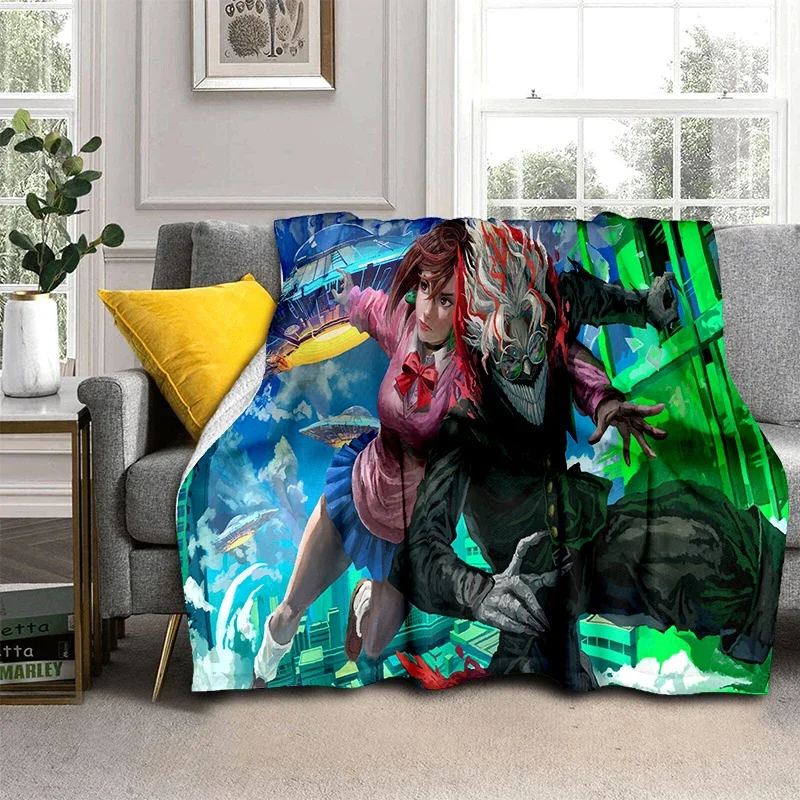 New Style DAN DA DAN Anime Cartoon Blanket,Soft Throw Blanket for Home Bedroom Bed Sofa Picnic Travel Office Cover Kid Gift
