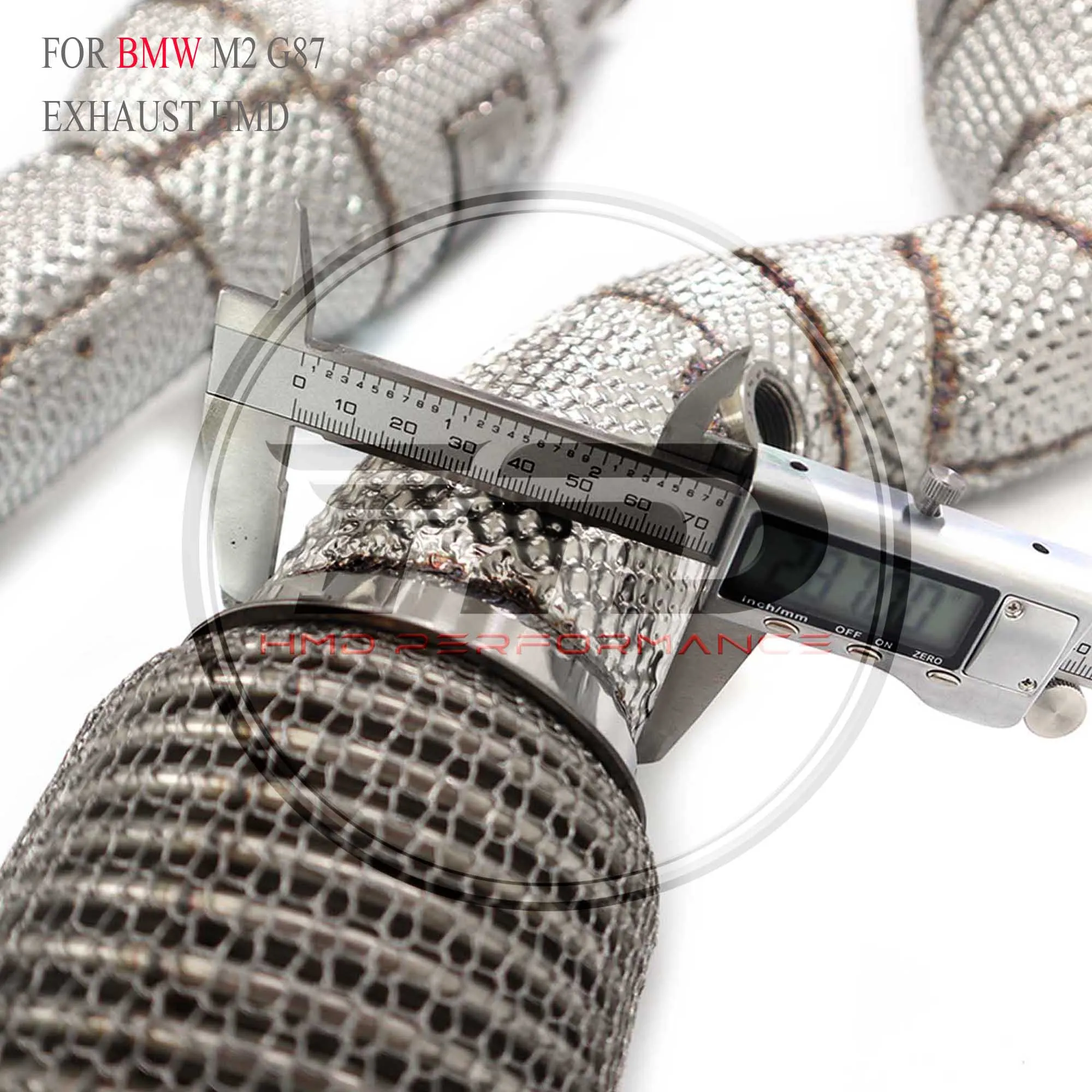 HMD Hot Sales SS304 Katalysatie Downpipe TC4 Midden Pijp voor BMW M2 G87 Met Baffle 2.37 inch Pijp Uitlaat Auto-onderdelen