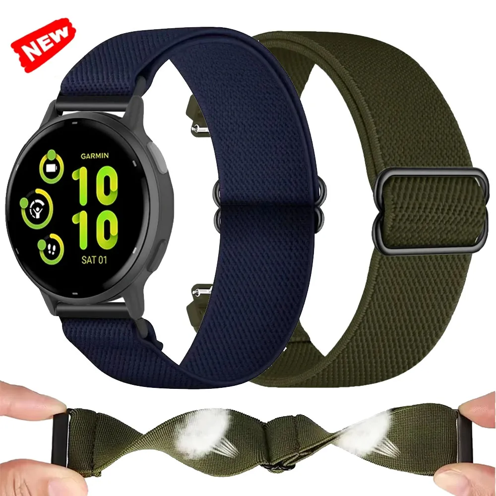 Nylon Loop Band for Garmin Active 6 5 Forerunner 965 55 165 265 Venu 3 2 Breathable Bracelet Wristband Garmin Approach S50 Strap