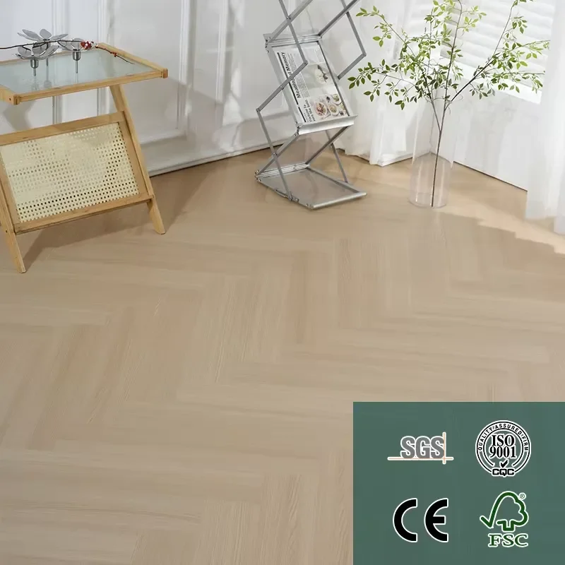 Custom Item, Contact Us 6.5mm Herringbone Solid Wood Flooring Sound Insulation Waterproof Slip Hardwood Floor For Indoor