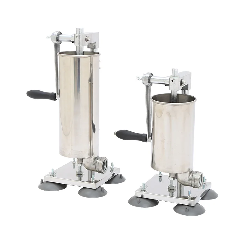 

Vertical suction cup enema Stainless steel hand crank sausage press